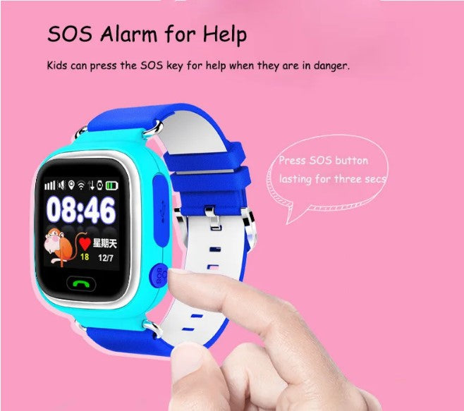 Q90 Smart Watch for Kids with SOS Alarm - Pink_2