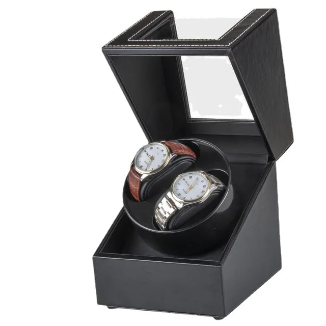 Black Watch Winders For Automatic Watches Usb Power Double_0