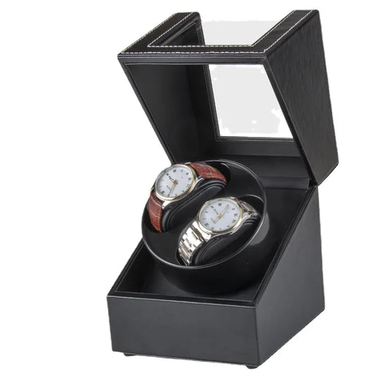 Black Watch Winders For Automatic Watches Usb Power Double_0